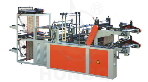 電腦控制雙層連卷背心、平口袋制袋機